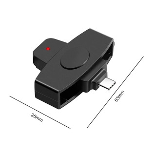Устройство для чтения смарт-карт Type-C, портативное устройство для чтения SIM-карт и IC-карт, аксессуары для банковских и налоговых деклараций, поддержка Windows и OS.