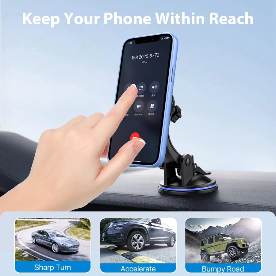 Новый автомобильный держатель для телефона Keep Your Mobile Within Reach, противоударная универсальная поддержка безопасности для Apple 14, Xiaomi, Huawei, Samsung
