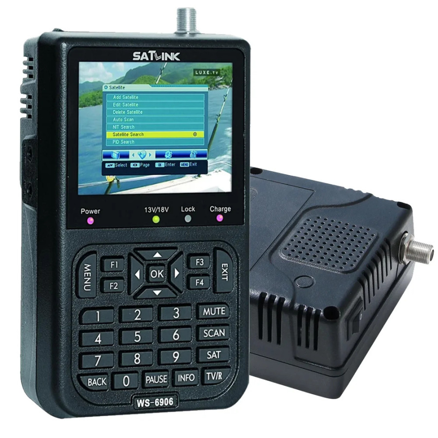 SATLINK WS-6906 3,5-дюймовый портативный ЖК-дисплей высокой четкости спутниковый искатель дисплея данных цифровой измеритель спутникового сигнала