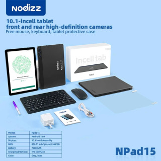 Новый планшет 2026 года, 10 дюймов, Android 15, с клавиатурой, 12 ГБ ОЗУ, 512 ГБ ПЗУ, аккумулятор 7000 мАч, 5G Wi-Fi, Bluetooth, HD IPS-дисплей