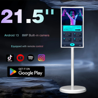Портативный 21,5-дюймовый планшетный ПК Android 13 с памятью 4 + 64 ГБ, USB-интерфейс с поддержкой Wi-Fi, фронтальная камера 8 МП, мобильный портативный Smart TV
