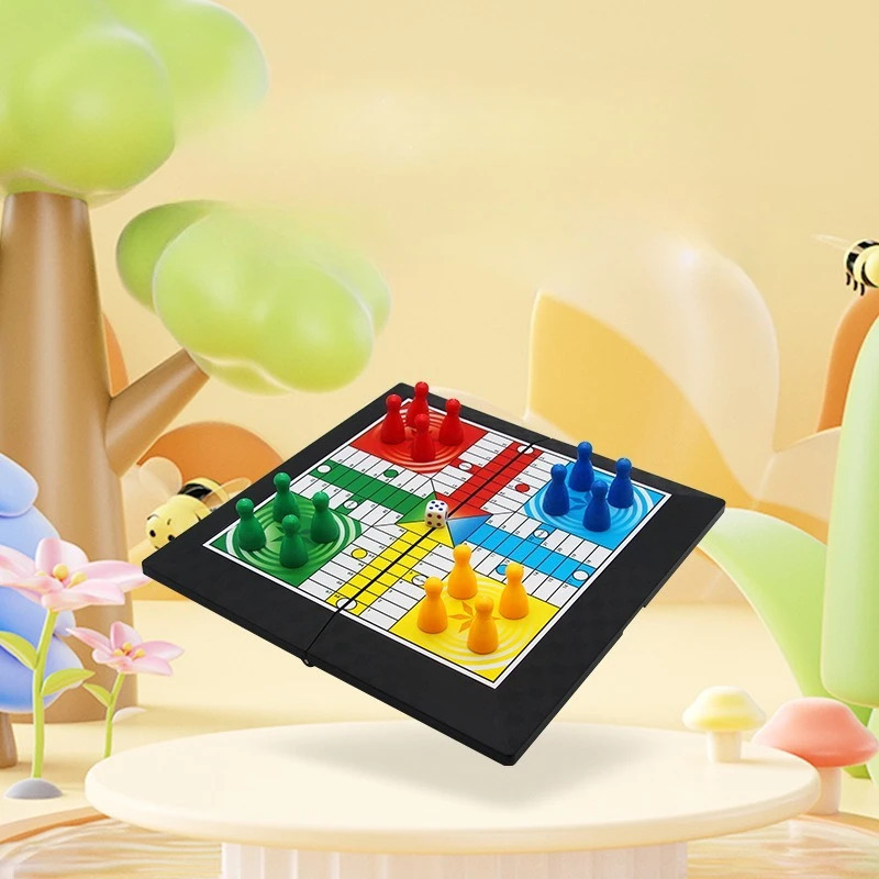 Портативная пластиковая настольная игра Ludo, интерактивная настольная игра для родителей и детей, классические семейные летающие шахматы для детей и взрослых