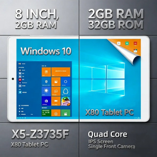 8-дюймовый 2 ГБ ОЗУ 32 ГБ ПЗУ Планшетный ПК X80 Windows 10 X5-Z8350 Процессор 1920 X 1200 IPS-экран WIFI Четырехъядерный процессор