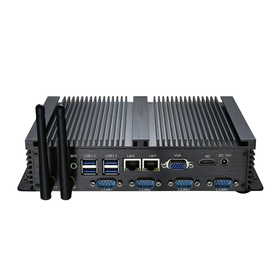 Промышленный безвентиляторный мини-ПК Intel i5-3317U Celeron 1037U с двумя LAN-портами, 4 RS232, 8 USB, HDMI, VGA, Windows XP/7/10, IoT-компьютер для промышленного применения