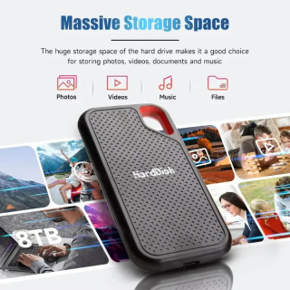 Yuqori tezlikdagi tashqi qattiq holat diski 1TB portativ SSD tashqi qattiq disk 128TB Mac kompyuter noutbuki uchun tashqi qattiq disk