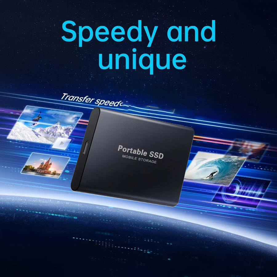Noutbuk/Kompyuter/MAC uchun yangi tashqi qattiq disk 2TB portativ SSD 4TB yuqori tezlikdagi qattiq disk 128TB ommaviy mobil qattiq holatdagi disk USB3.1