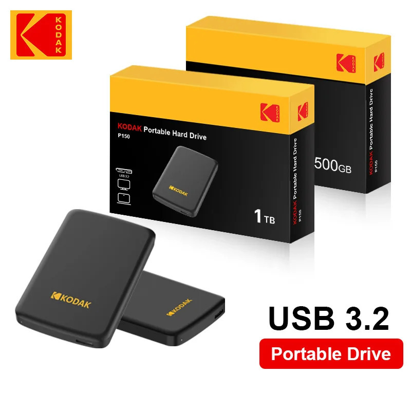 Внешний механический жесткий диск P150 USB3.0, высокоскоростная передача, стабильная и долговечная, подходит для резервного копирования и хранения.