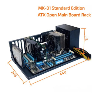 Компьютерный Корпус MagiDeal Open Air: Прочная Рама Для Материнской Платы ATX, Ручная Работа, Устойчивая Подставка Для Видеок...