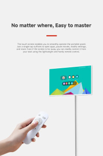Портативный 32-дюймовый монитор с сенсорным экраном Smart TV Android 14 Дисплей Умная интерактивная панельная дополнительная камера для фитнеса