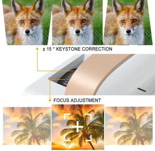 Портативный умный проектор 4K, мини-домашний кинотеатр, Android, открытый Wi-Fi, Bluetooth, светодиодный видеоигровой телефон, кинодинамик