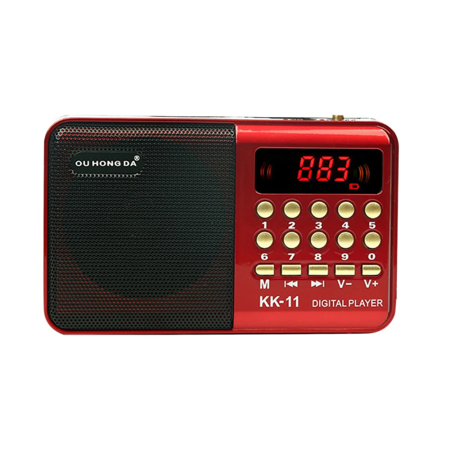 Мини-портативное радио, портативное перезаряжаемое цифровое FM USB TF MP3-плеер, музыкальный динамик, принадлежности для устройств