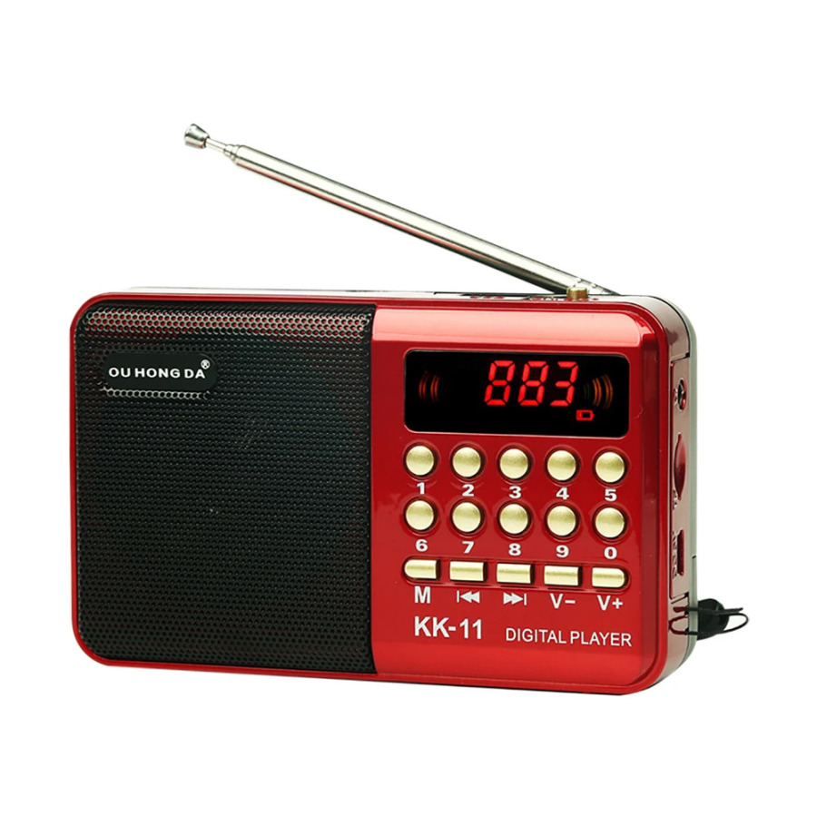 Мини-портативное радио, портативное перезаряжаемое цифровое FM USB TF MP3-плеер, музыкальный динамик, принадлежности для устройств