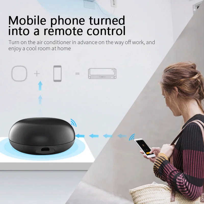 Wi-Fi Smart universal IR masofadan boshqarish pulti Alexa Google Home Tuya Smart Life orqali televizor konditsioneri uchun DIY infraqizil masofadan boshqarish pulti