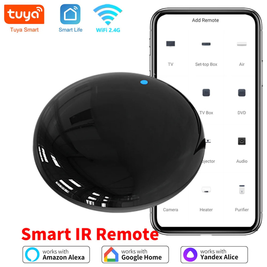 Умный Wi-Fi ИК-пульт Дистанционного Управления SmartLife Для Телевизора, DVD, Кондиционера, Универсальный