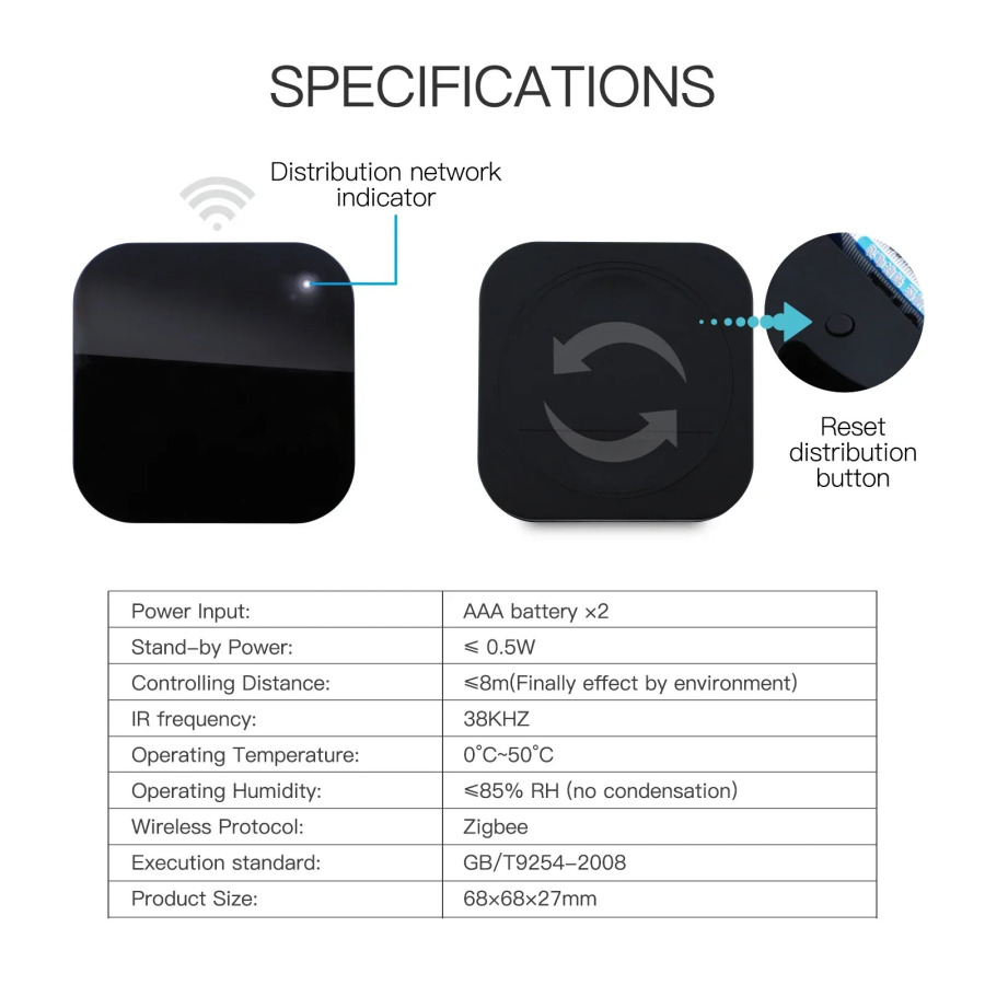 MOES Tuya ZigBee Smart IR masofadan boshqarish pulti Smart uy uchun universal infraqizil masofadan boshqarish pulti Alexa Google Home bilan ishlaydi