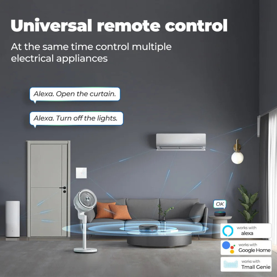Умный RF 433, ИК-пульт дистанционного управления Tuya, Wi-Fi, инфракрасный контроллер для умного дома для кондиционера, ALL TV LG, поддержка Alexa Google Home