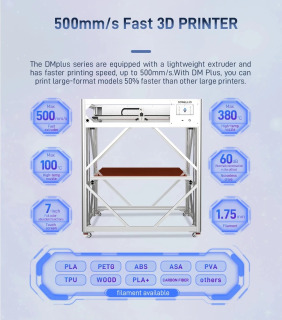 3D printer, yuqori aniqlikdagi, sanoat 3D printeri, tez chop etish, katta 3D printer, yuqori chop etish tezligiga ega professional keng formatli 3D printer