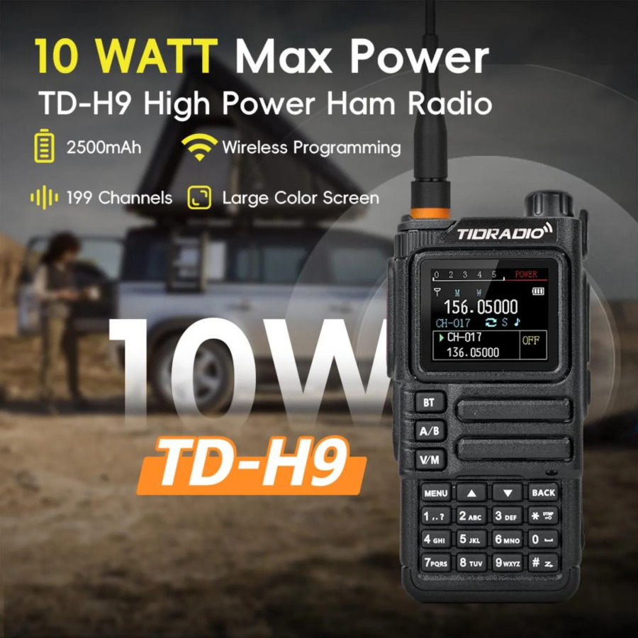 TIDRADIO TD-H9 10 Вт рация дальнего действия радио Air Band приложение беспроводное программирование APRS GPS рации NOAA рация