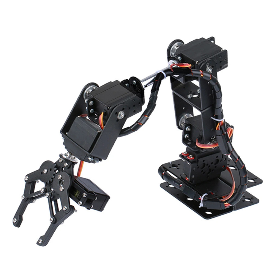 Arm 6DOF roboto to'plami, qo'l bilan dasturlashtiriladigan robot, o'quv qo'llanmasi bilan ochiq kodli dasturlashtiriladigan robot, 180 daraja analog motor