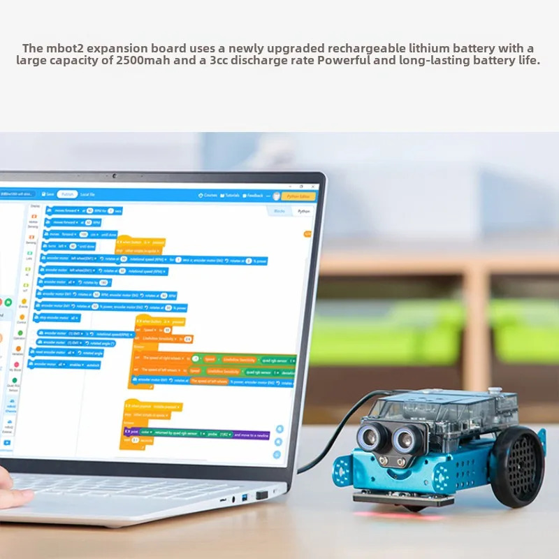 Makeblock MBot2 dasturlash roboti bolalar uchun sun'iy intellekt bug'li o'quv o'yinchoqlari Bolalar mahsulotlari yangi boshlanuvchilar uchun sovg'alar