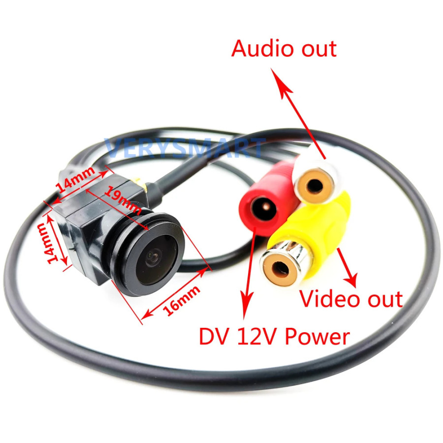 VERYSMART 700TVL Analog Kamera Mini Mikro Uy Kuzatuv Kamerasi 140 daraja keng burchakli HD video