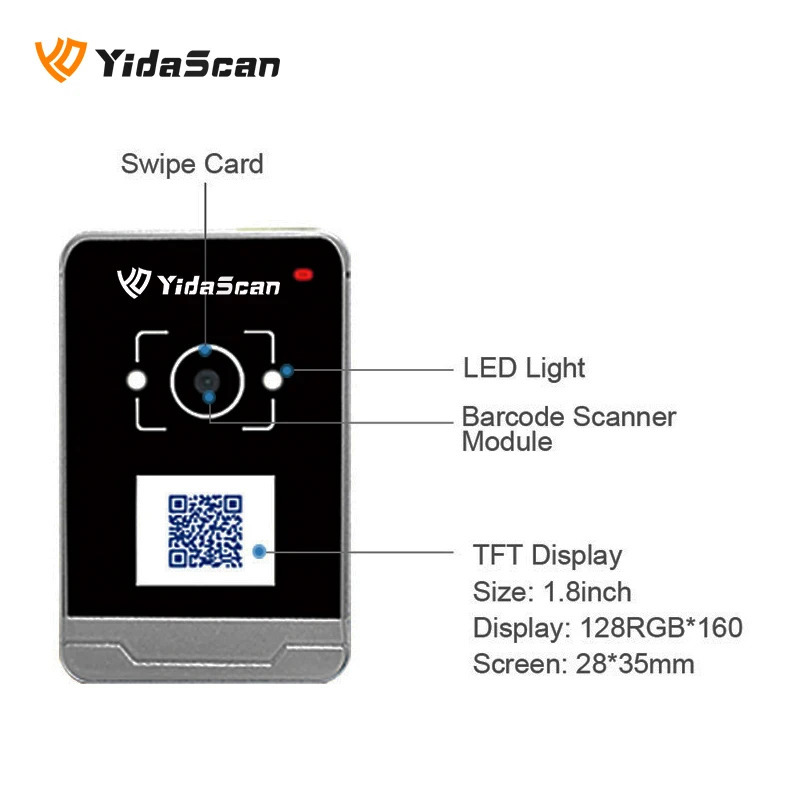 AC700 Считыватель QR-кодов Контроль доступа NFC RFID Открытый IP65 Водонепроницаемый TCP/IP WiFi Bluetooth Power Over LAN Wiegand в турникете
