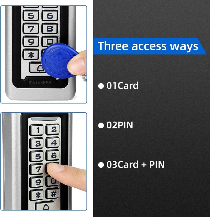 RETEKESS T-AC03 Rfid система контроля допуска к двери IP68 Водонепроницаемая клавиатура Бесконтактная карта Автономная С 2000 пользователей