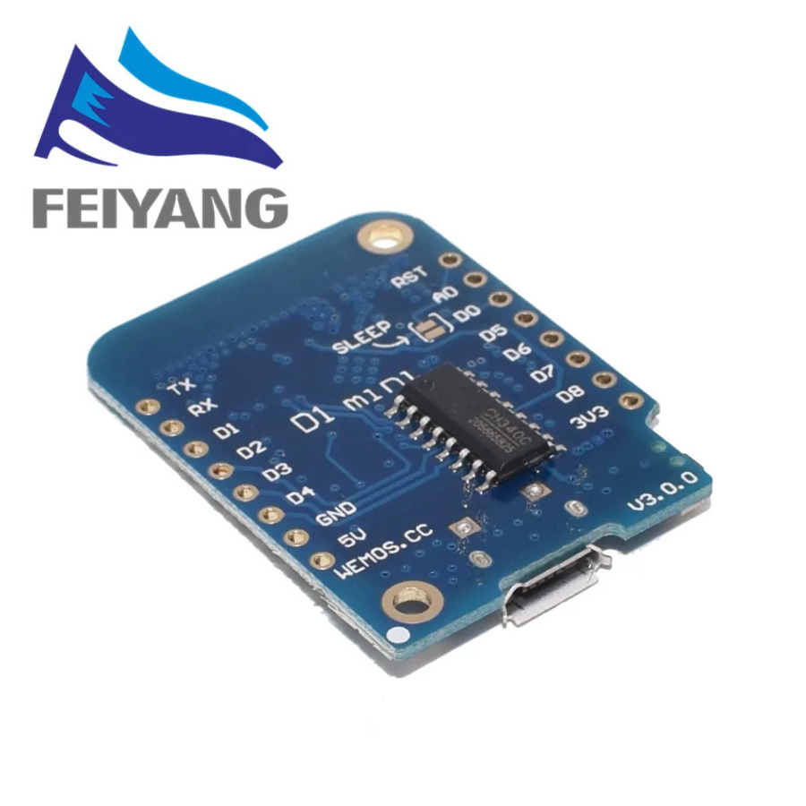 Wemos D1 Mini V3.0.0 WIFI Интернет вещей макетная плата на базе ESP8266 CH340 CH340G 4 МБ для Arduino Nodemcu V2 MicroPython