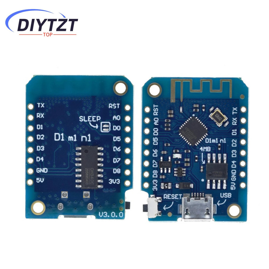 Wemos D1 Mini V3.0.0 WIFI Интернет вещей макетная плата на базе ESP8266 CH340 CH340G 4 МБ для Arduino Nodemcu V2 MicroPython