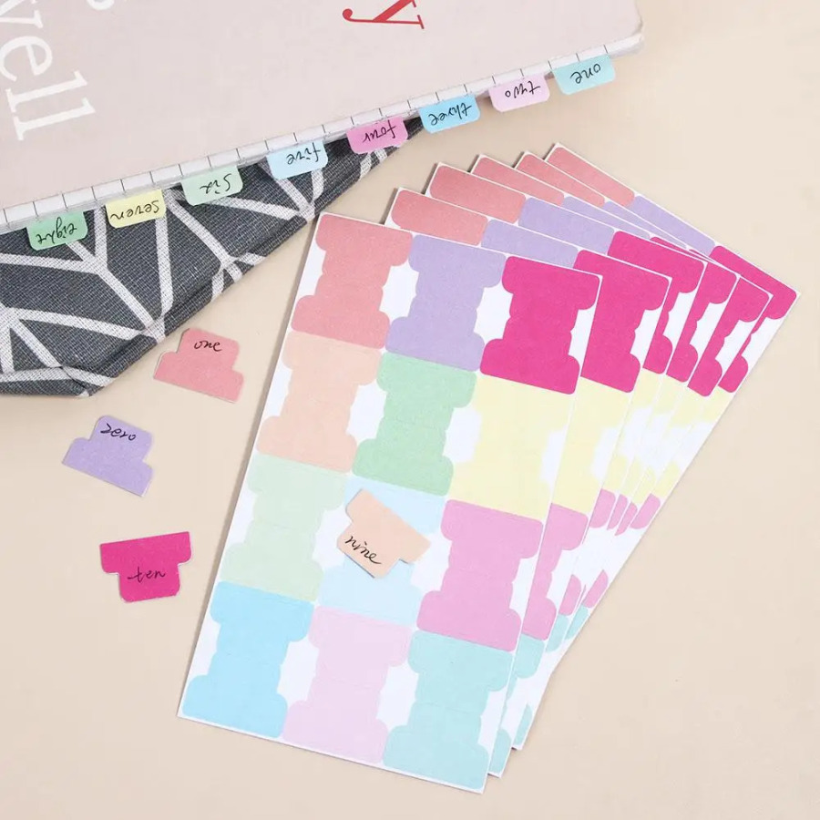 Stationery Planner Repositionable Notebook Book Pages Markers Index Label Sticker Index Tab Flags Self-adhesive Paper Tabs