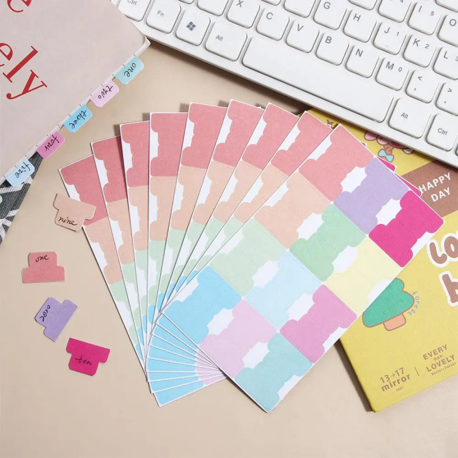 Stationery Planner Repositionable Notebook Book Pages Markers Index Label Sticker Index Tab Flags Self-adhesive Paper Tabs