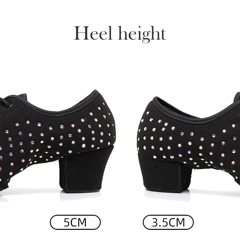 Ayollar uchun zamonaviy raqs poyafzallari jazz lotin zal raqs poyafzallari Ayollar uchun salsa rinstone raqs poyafzallari kattalar uchun tango mashg'ulotlari krossovkalari