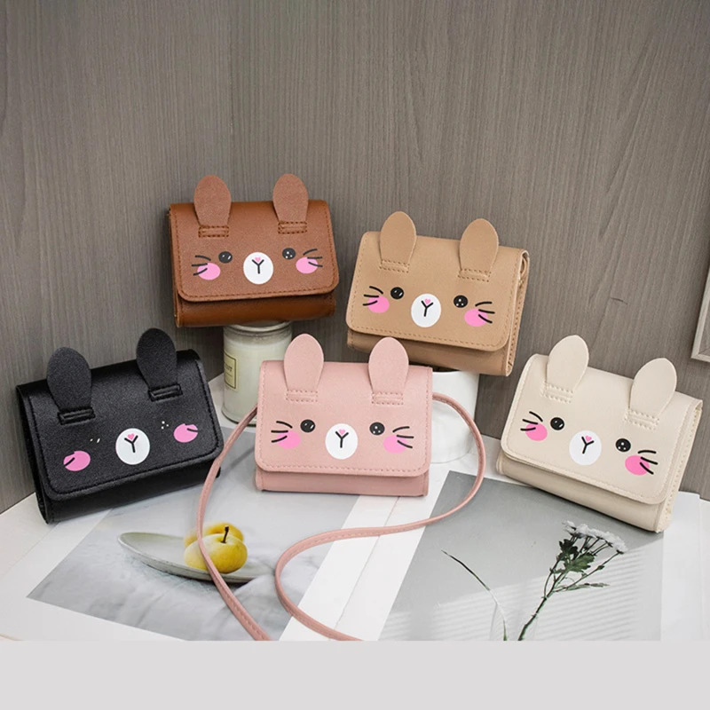 Bolalar Mini Princess Crossbody sumkalari PU teridan kichik yelkali sumkalar