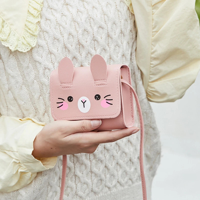 Bolalar Mini Princess Crossbody sumkalari PU teridan kichik yelkali sumkalar