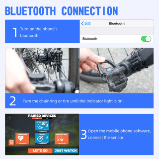 CYCPLUS velosport kompyuteri, ikki kadans sensori, spidometr, ANT+, Bluetooth, suv o‘tkazmaydigan