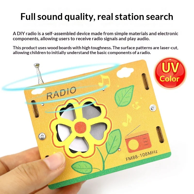 Fan va texnologiya kichik ishlab chiqarish o'quv bolalar o'yinchoqlar DIY radio talaba qo'lda model ilm-fan tajribasi