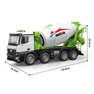 RTR Toys 1/14 Металлический микшер с дистанционным управлением Радио 2,4 ГГц 12-канальный свет Звуковые эффекты RC Грузовик для мешалки Готовая модель Батарея