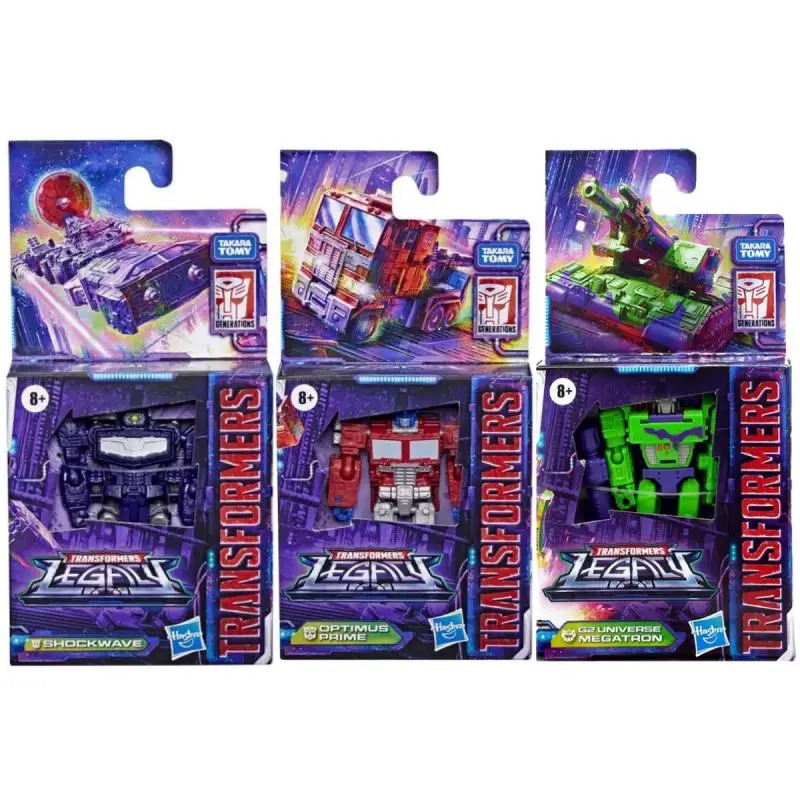 Transformers Toys Generations Legacy Core Class Shockwave Optimus Prime G2 Megatron 3,5