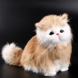 Мягкие имитационные мягкие игрушки для кошек со звуком Kawaii, плюшевые куклы-кошки, детские игрушки, подарки, модель, украшения, аксессуары для дома