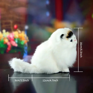 Мягкие имитационные мягкие игрушки для кошек со звуком Kawaii, плюшевые куклы-кошки, детские игрушки, подарки, модель, украшения, аксессуары для дома