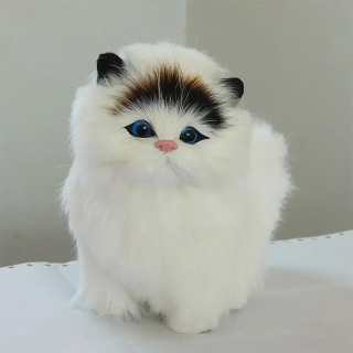 Мягкие имитационные мягкие игрушки для кошек со звуком Kawaii, плюшевые куклы-кошки, детские игрушки, подарки, модель, украшения, аксессуары для дома