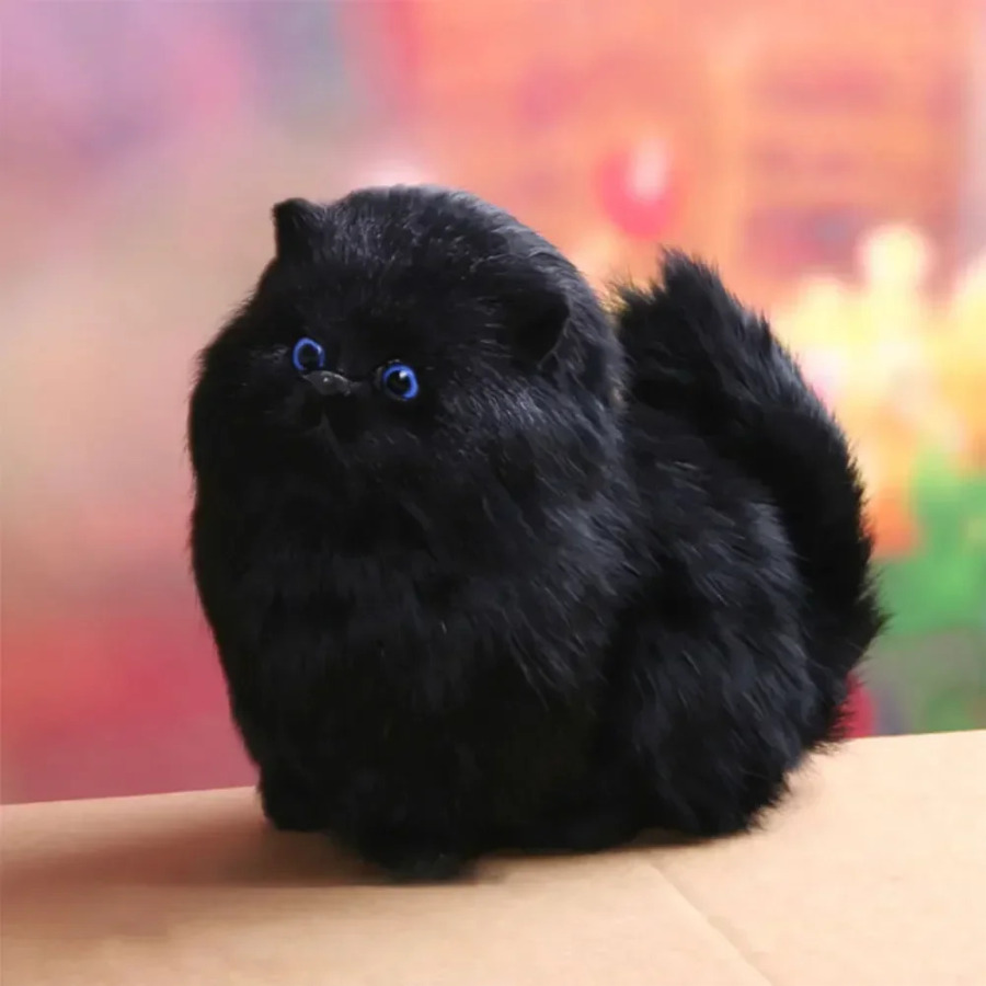 Мягкие имитационные мягкие игрушки для кошек со звуком Kawaii, плюшевые куклы-кошки, детские игрушки, подарки, модель, украшения, аксессуары для дома