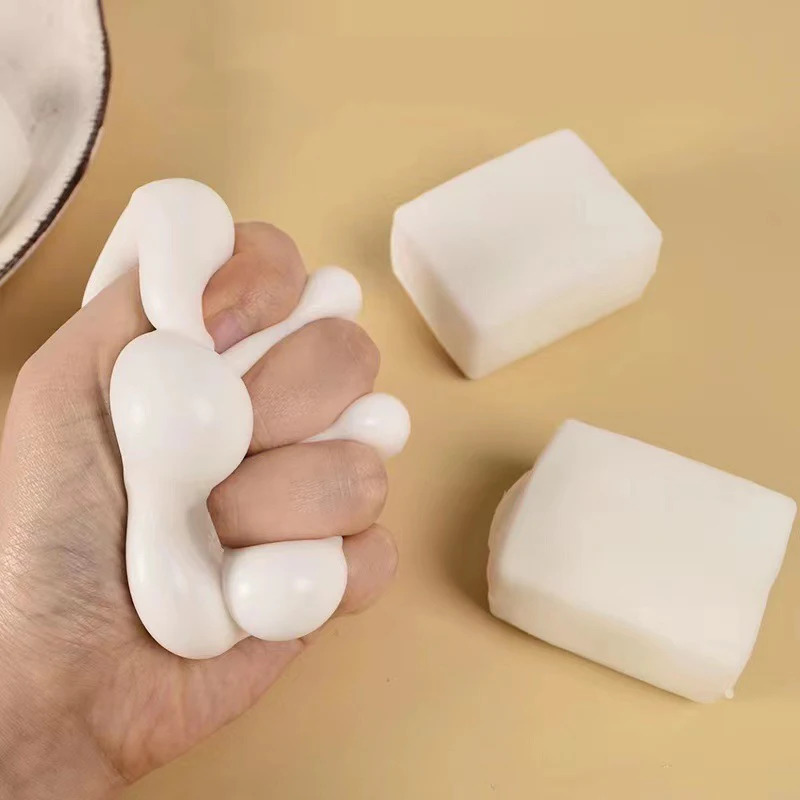Мягкие игрушки-тофу, сжимаемые игрушки Mochi, мяч для снятия стресса, стрейч-антистресс для детей и взрослых, игрушки-антистресс, игрушки