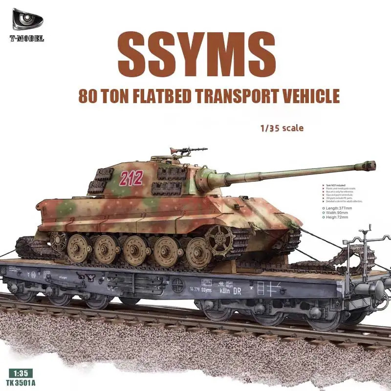 Yig'ish uchun ehtiyot qismlar, 80 tonna planshetlar uchun model, transport tizimlari 1/35