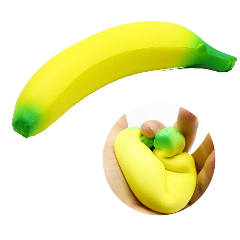 Антистрессовые мягкие игрушки-бананы, медленно растущие Jumbo, мягкая игрушка для сжимания фруктов, забавное средство для снятия стресса, реквизит для снижения давления