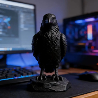 Креативная готическая статуэтка ворона, 3D-печатная, для домашнего декора, украшение в виде ворона, реквизит в виде вороны, декоративные фигурки птиц, товары для фермерских хозяйств