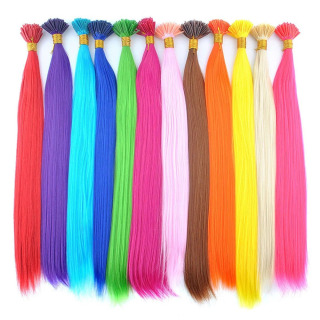 Синтетические Цветные Волосы Для Наращивания I-Tip, 10–50 Штук В Упаковке, Высокотемпературное Волокно