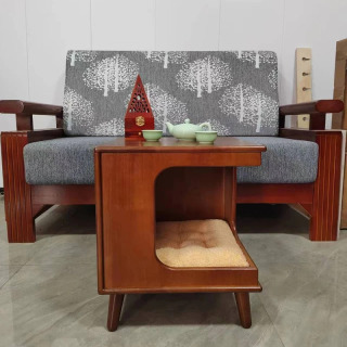 Мебель для дома из массива дерева, кровать для кошек, украшение стола и аксессуары для домашних животных, котят, кошек, кровати, щенков, котят, скрывающих домики