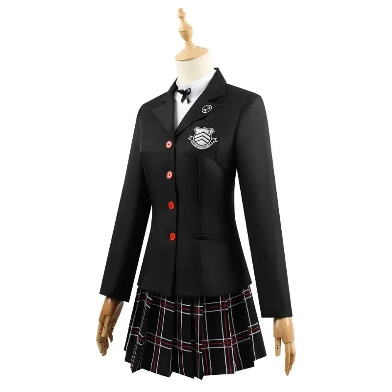 Игра P5 Amamiya Ren Kasumi Yoshizawa, косплей, мужская и женская школьная форма, унисекс, костюм на Хэллоуин, пальто, вечерние, черная униформа, комплект
