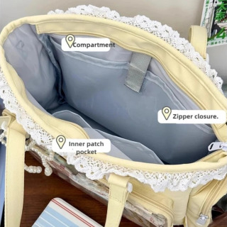 Балетные девушки большой емкости Kawaii Itabag японские прозрачные сумки через плечо JK подарок для друзей подростковые школьные сумки